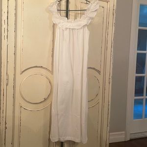 White ruffle maxi dress